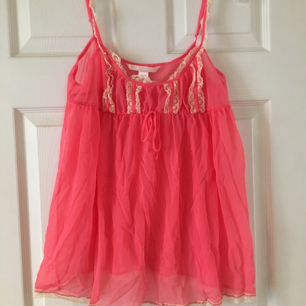 Victoria Secret Sheer Pink Top